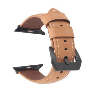 Promate Leather Watch Band (STITCH-42ML) ( LIGHT-BROWN )