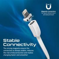 promate Quiver 3-in-1 Retractable Magnetic Charging Cable