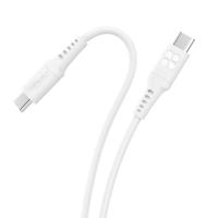 PROMATE PowerLink-CC200 ( 60W Power Delivery Ultra-Fast USB-C Soft Silicon Cable ) white