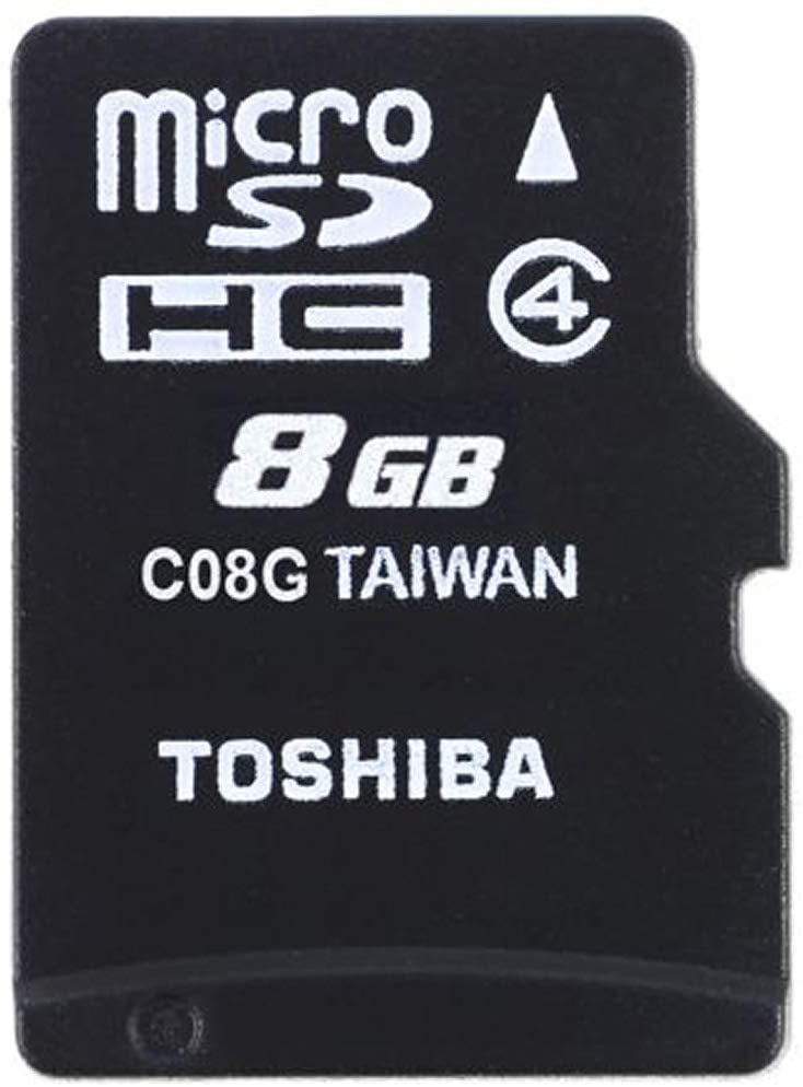 TOSHIBA microSDHC Card (8GB) With Adapter CLASS 4
