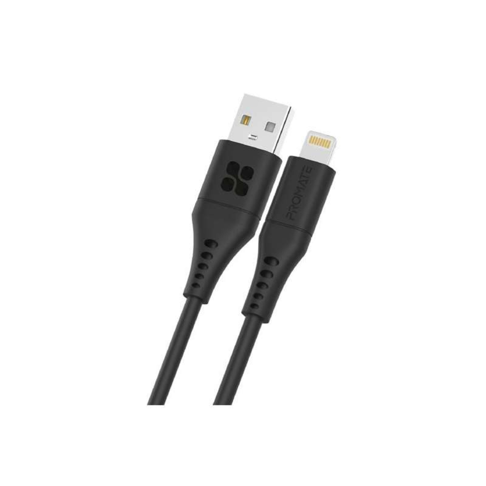 PROMATE POWERLINK-AI200( 2m USB-A to Lightning Data & Charge Cable ) black