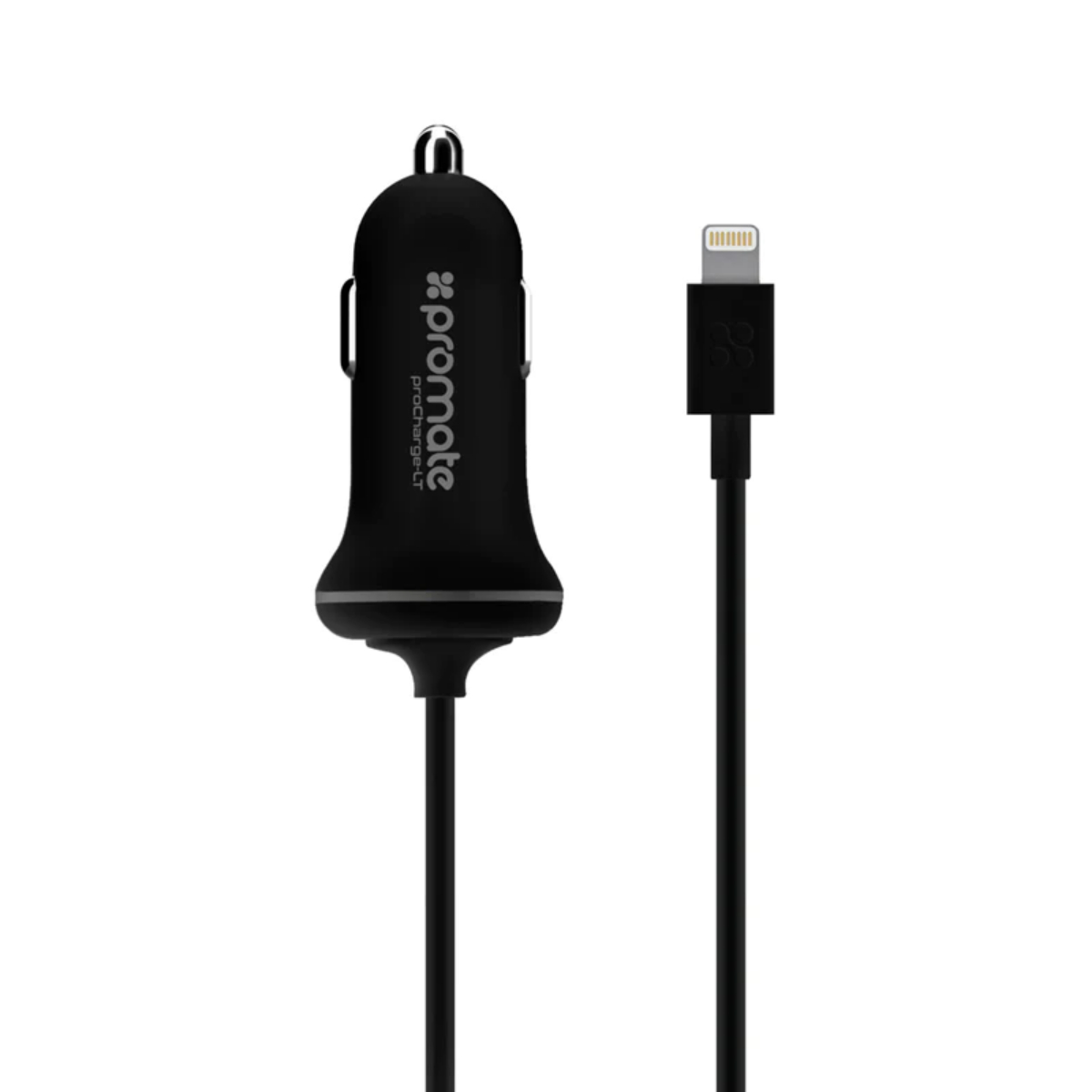 2100 mA Apple MFI Lightning car charger for iPad, iPhone and iPod., BLACK