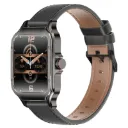 "XWatch-RM.Black 1.78"" Curved AMOLED Fitness Tracker Smartwatch w/ BT Calling, IP68, Multi-Sport Modes, Health Sensors, Stainless Steel Casing." 