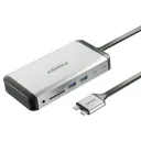 "VersaHub-MST 12-in-1 MST USB-C Hub with 100W Power Delivery, Dual HDMI, 2x USB-C Data ports, RJ45, SD/TF, 4xUSB-A Ports, AUX"