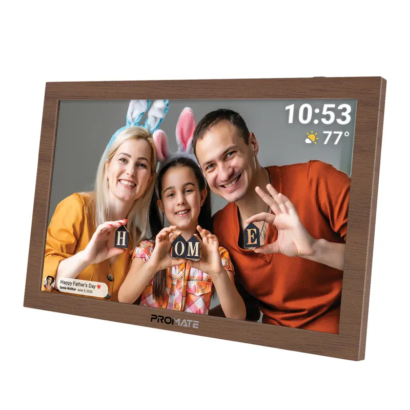 "Memoria-10.Pine 10.1"" Full HD Multimedia Digital Photo Frame, 16Gb built in storage, Wireless connectivity, USB/TF Card Support." 