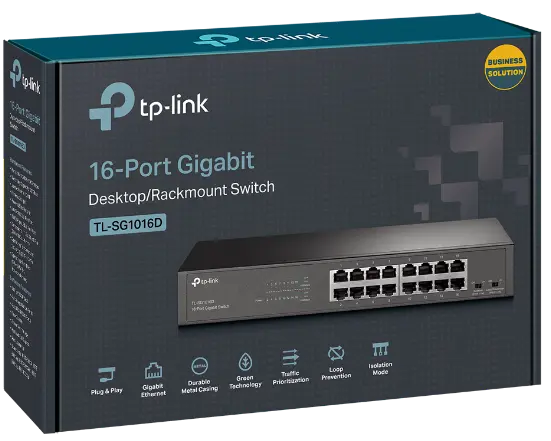 [TL-SG1016D] 16-Port Gigabit Desktop /Rackmount Switch 