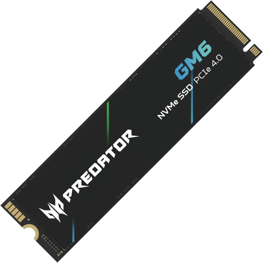 [GM6-2TB] ACER PREDATOR GM6 2TB SSD M.2 2280 Pcle Gen 4x4 NVMe 2.0 Read Speed Up to 7200 MB/s.